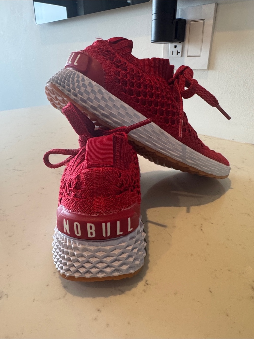 NOBULL Kids Red Knit Sneakers
